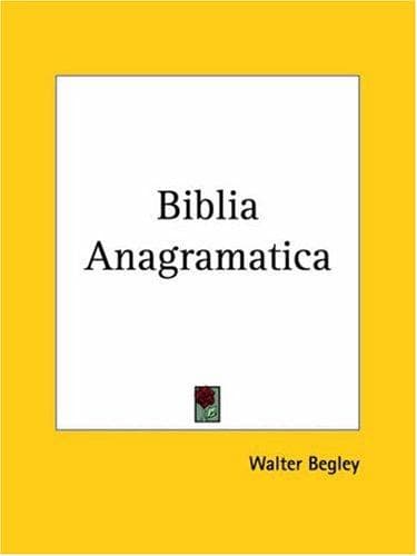 Tapa de Biblia Anagramatica