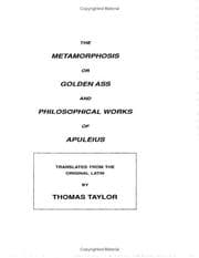Tapa de Metamorphosis or Golden Ass of Apuleius