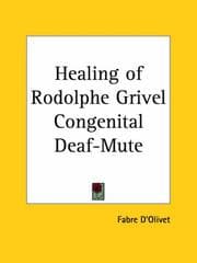Tapa de Healing of Rodolphe Grivel Congenital Deaf-Mute