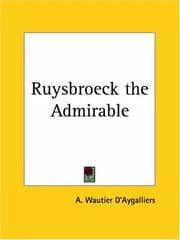 Tapa de Ruysbroeck the Admirable