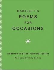 Tapa de Bartlett's poems for occasions
