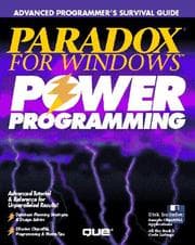 Tapa de Paradox for Windows Power Programming/Book and Disk (Advanced Programmer's Survival Guide)