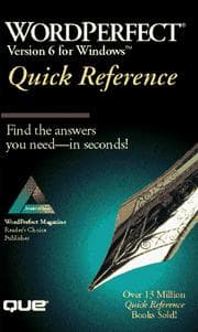 Tapa de WordPerfect 6 for Windows quick reference
