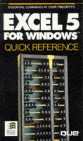 Tapa de Excel Version 5.0 for Windows Quick Reference