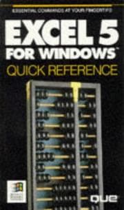 Tapa de Excel Version 5.0 for Windows Quick Reference