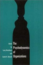 Tapa de The Psychodynamics of organizations