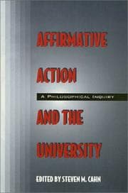 Tapa de Affirmative action and the university