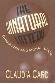 Tapa de The unnatural lottery