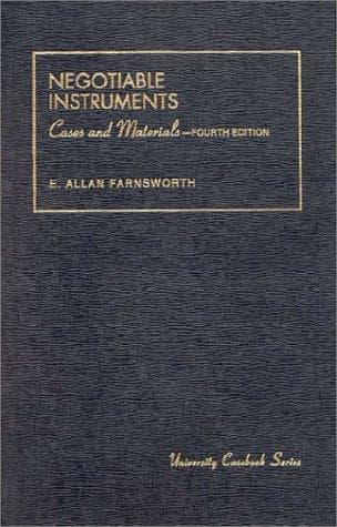 Tapa de Cases and materials on negotiable instruments