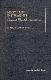 Tapa de Cases and materials on negotiable instruments