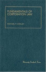 Tapa de Fundamentals of corporation law