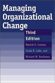 Tapa de Managing organizational change