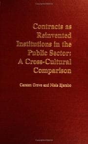 Tapa de Contracts as reinvented institutions in the public sector
