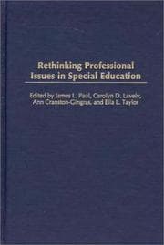 Tapa de Rethinking professional issues in special education