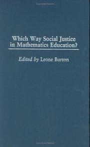 Tapa de Which Way Social Justice in Mathematics Education? (International Perspectives on Mathematics Education)