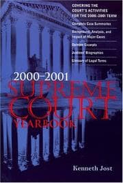 Tapa de Supreme Court Yearbook 2000-2001 (Supreme Court Yearbook)