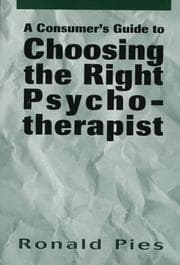 Tapa de Comsumer's Guide to Choosing the Right Psycho-Therapist