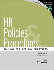 Tapa de HR policies & procedures manual for medical practices