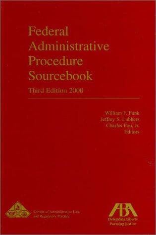 Tapa de Federal administrative procedure sourcebook
