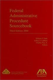 Tapa de Federal administrative procedure sourcebook
