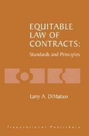Tapa de Equitable law of contracts