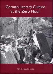 Tapa de German Literary Culture at the Zero Hour (Studies in German Literature Linguistics and Culture)