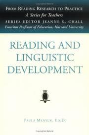 Tapa de Reading and Linguistic Development (From Reading Research to Practice Series) (From Reading Research to Practice, Vol 4)