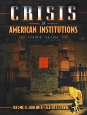 Tapa de Crisis in American institutions