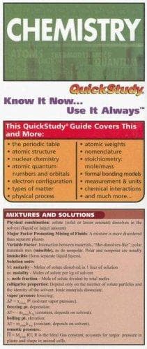 Tapa de Chemistry Compact Laminate Reference Chart (Quickstudy: Compact)