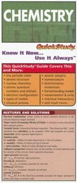 Tapa de Chemistry Compact Laminate Reference Chart (Quickstudy: Compact)