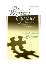 Tapa de The writer's options