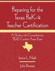 Tapa de Preparing for the Texas preK-4 teacher certification