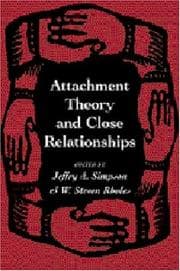 Tapa de Attachment theory and close relationships