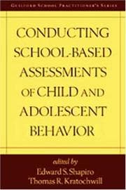 Tapa de Conducting School-Based Assessments of Child and Adolescent Behavior