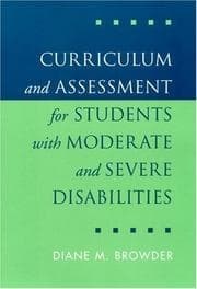 Tapa de Curriculum and Assessment for Students with Moderate and Severe Disabilities