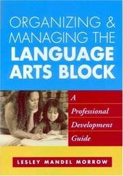 Tapa de Organizing and Managing the Language Arts Block
