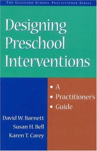 Tapa de Designing Preschool Interventions