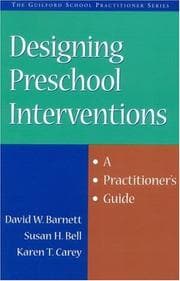 Tapa de Designing Preschool Interventions