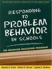 Tapa de Responding to Problem Behavior in Schools