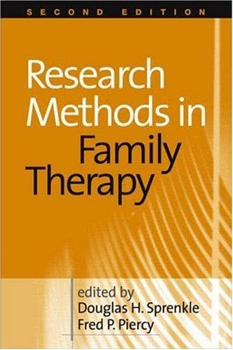 Tapa de Research methods in family therapy