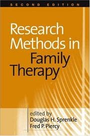 Tapa de Research methods in family therapy