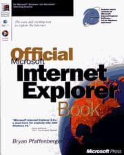 Tapa de The offical Microsoft Internet Explorer book