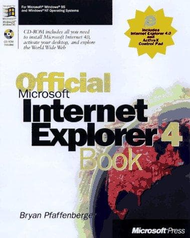Tapa de Official Microsoft Internet Explorer 4 book