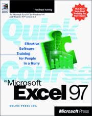 Tapa de Quick course in Microsoft Excel 97