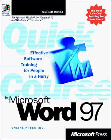 Tapa de Quick course in Microsoft Word 97