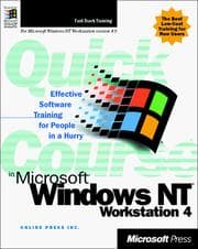 Tapa de Quick course in Microsoft Windows NT 4 Workstation