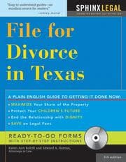 Tapa de "File for Divorce in Texas, 5E (+ CD-ROM)" (How to File for Divorce in Texas)