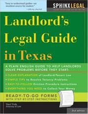 Tapa de "Landlord's Legal Guide in Texas, 2E" (Legal Survival Guides)