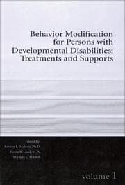 Tapa de Behavior modification for persons with developmental disabilities