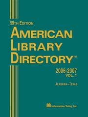 Tapa de American library directory, 2006-2007